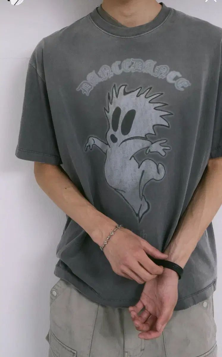 4)ポリテル ハンク ダンシングゴーストTシャツ チャコール