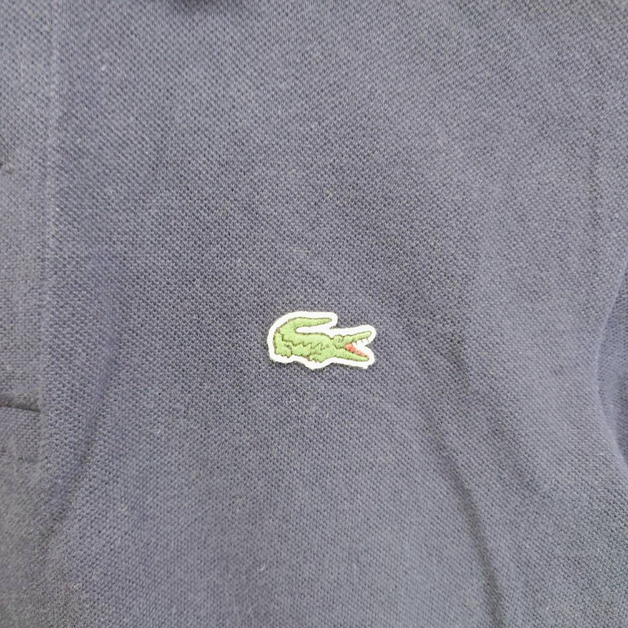LACOSTE ラコステ 半袖 ポロシャツ ネイビー ワンポイント 鹿の子 