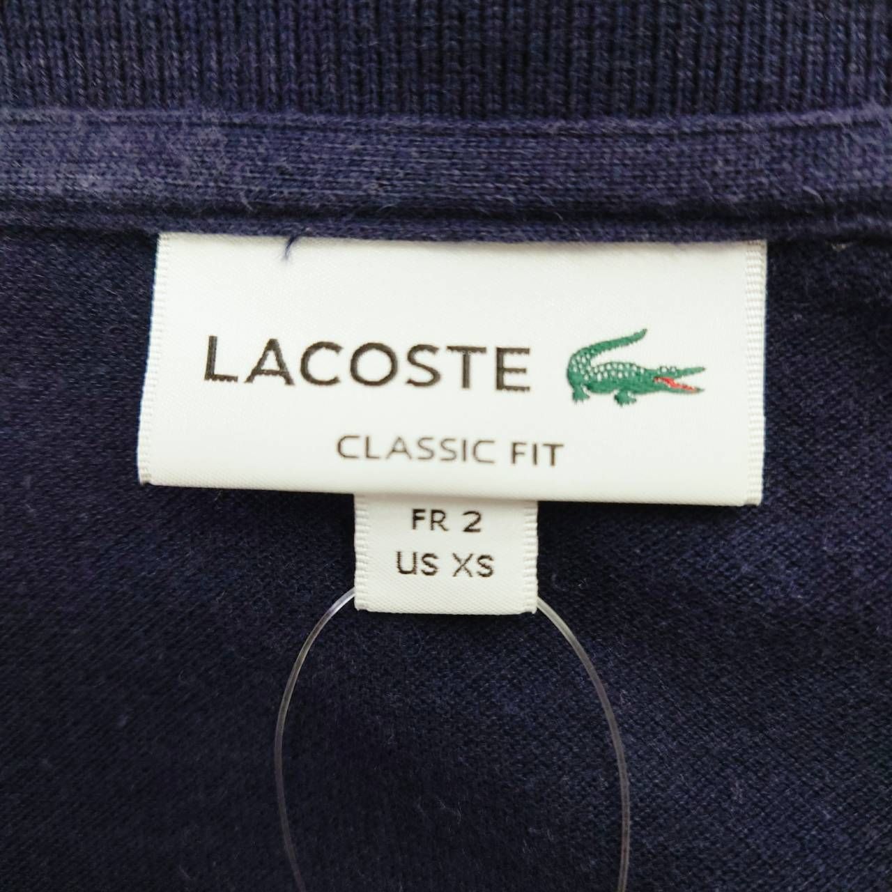 LACOSTE ラコステ 半袖 ポロシャツ ネイビー ワンポイント 鹿の子 