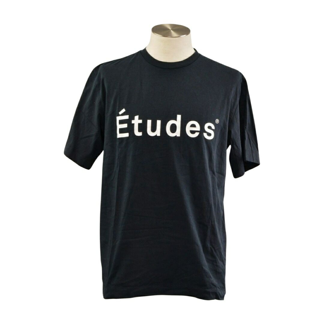 エチュード Etudes クルーネック ロゴ プリントTシャツ ブラック サイズ S メンズ F-S4829