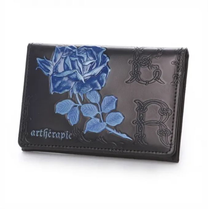 【未使用・新品】【公式正規取扱い】artherapie(アルセラピィ) 正規取扱店 名刺入れ『フィセルローズ』(BLUE×BLACK)