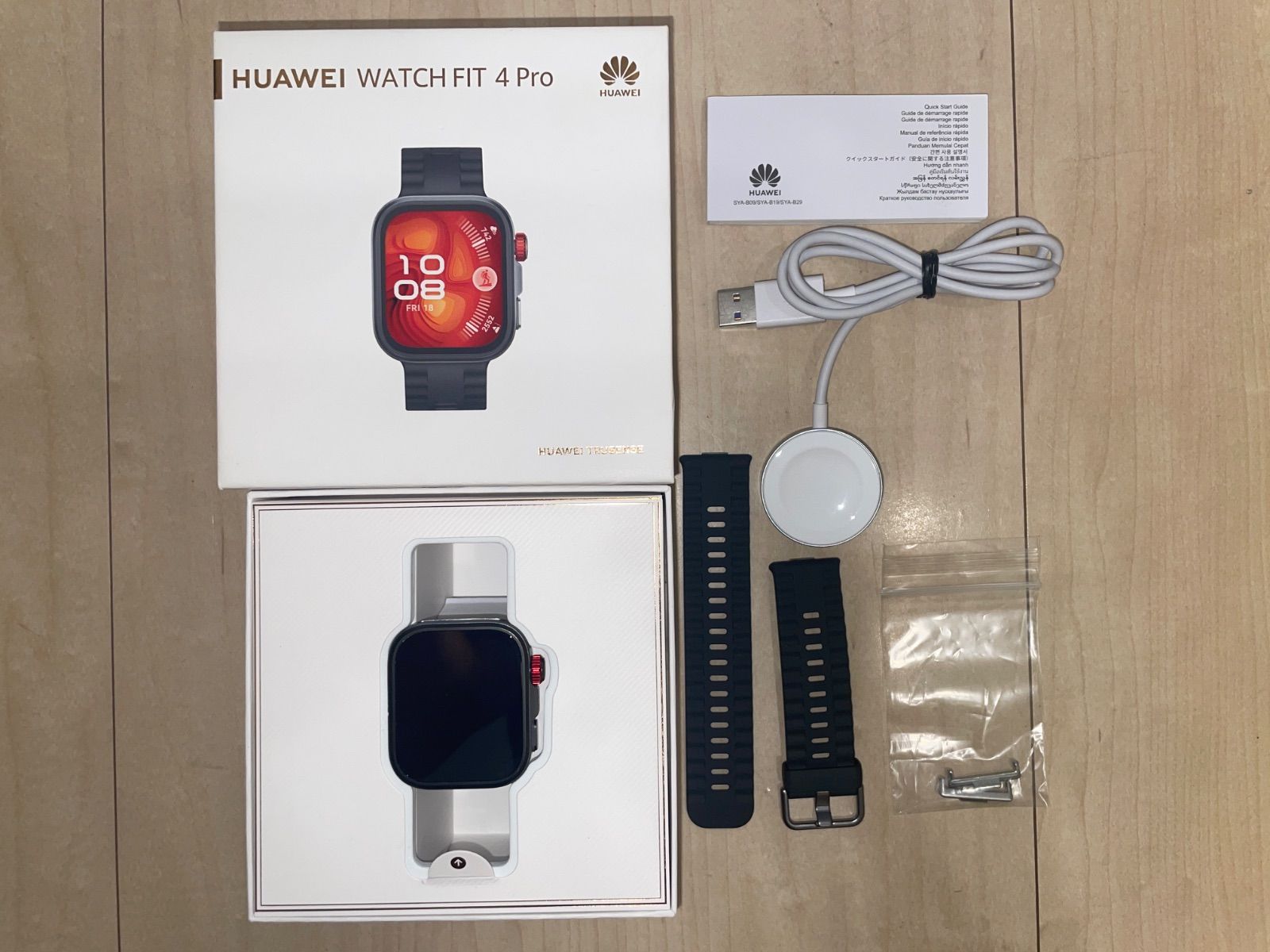【超美品】HUAWEI WATCH FIT 4 Pro スマートウォッチ 2025年製 ファーウェイ 高性能 完動品 SYA-B29 _214