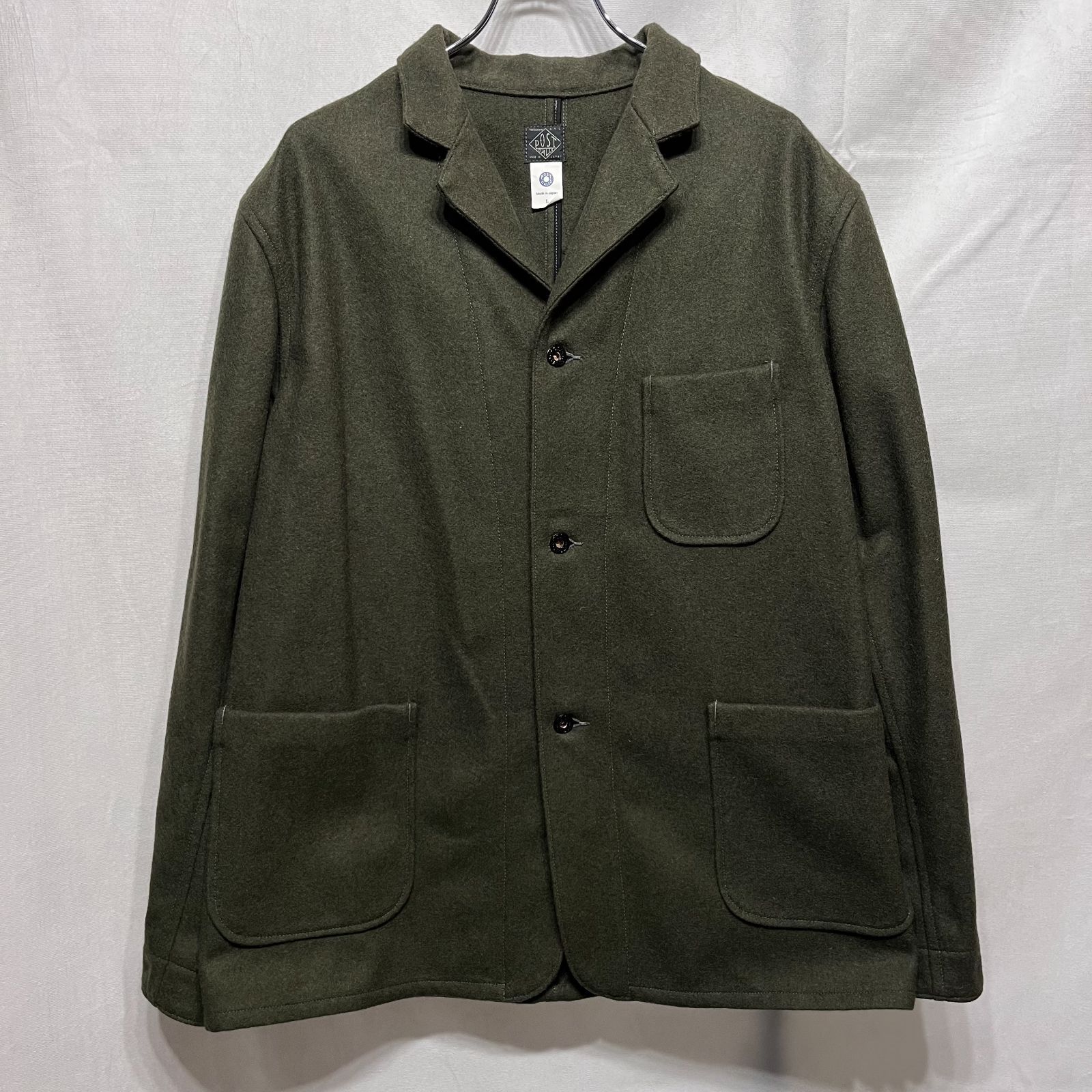 POST O'ALLS OVERALLS ポストオーバーオールズ ● 21FW 3101-WM3 OK Rider 2 wool melton olive ロゴドーナツボタンメルトンウール OKライダー2ジャケット