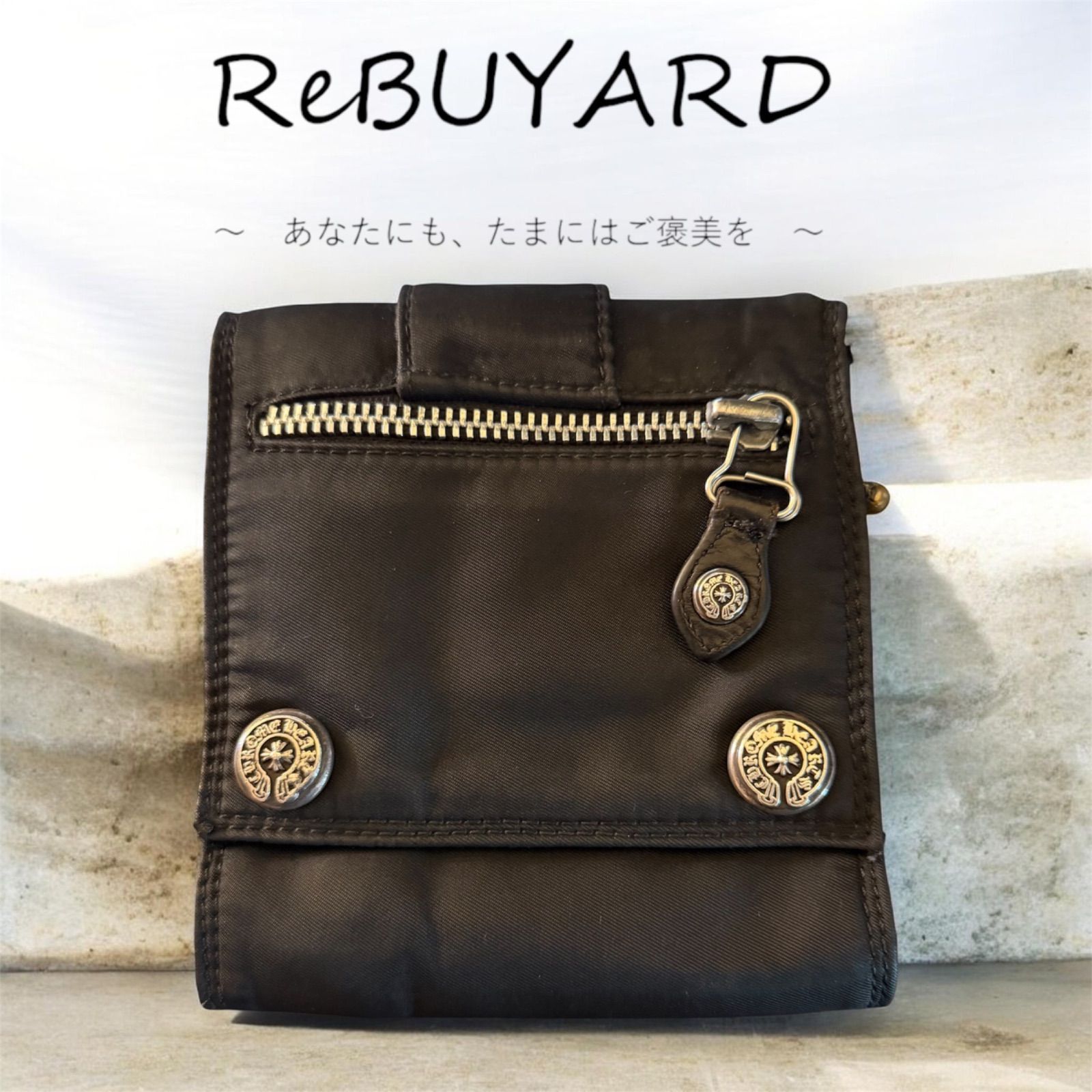 CHROME HEARTS 三つ折り財布 ブラック　希少　ナイロン CHROME HEARTS 三つ折り財布 ブラック希少ナイロン