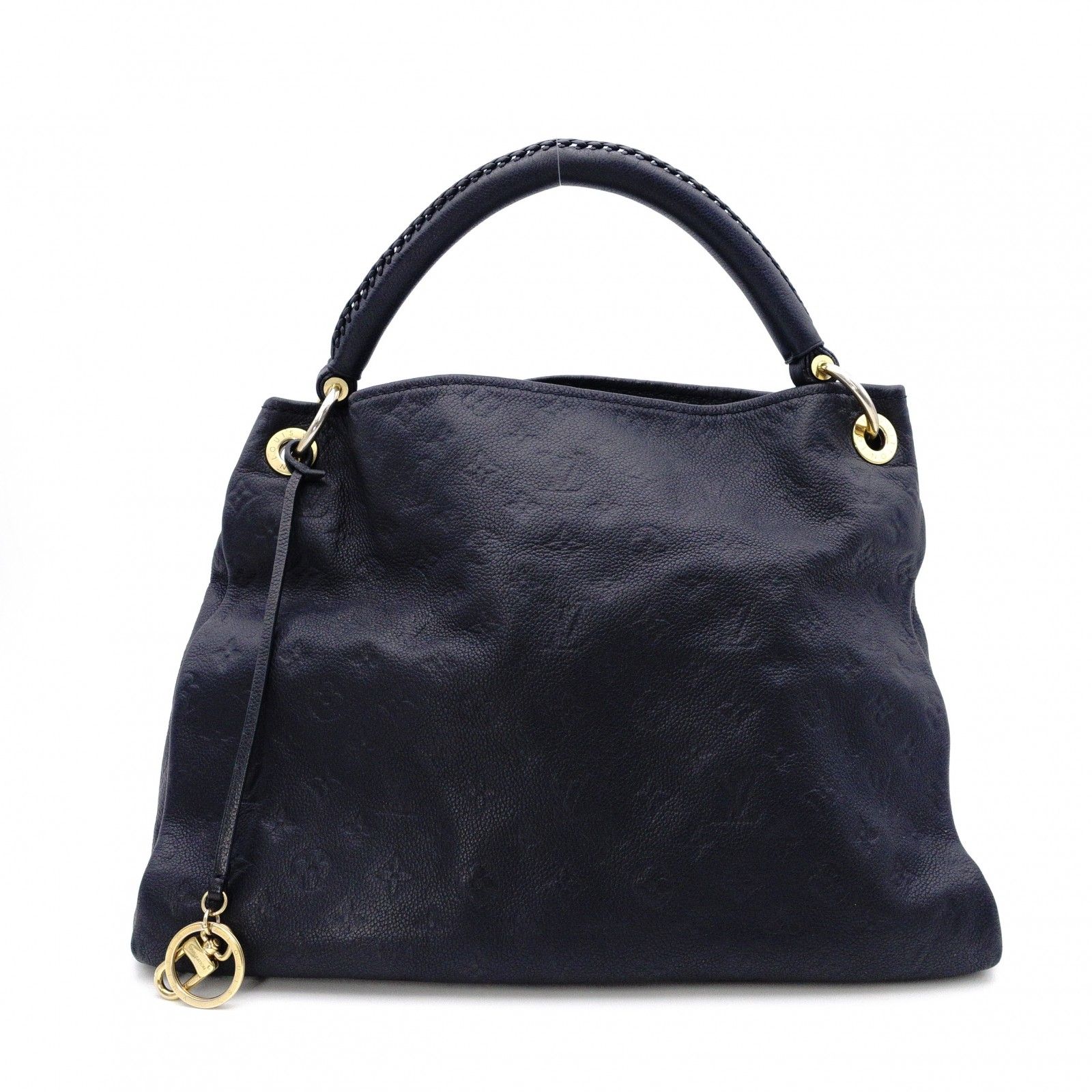 LOUIS VUITTON ルイヴィトン アーツィ MM モノグラム アンプラント ショルダーバッグ レザー ネイビー
