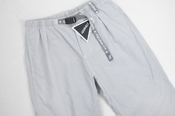 GRAMICCI × and wander ◆ nylon climbing ライトグレー Lサイズ クライミングパンツ 軽量 撥水 グラミチ アンドワンダー ◆MU23