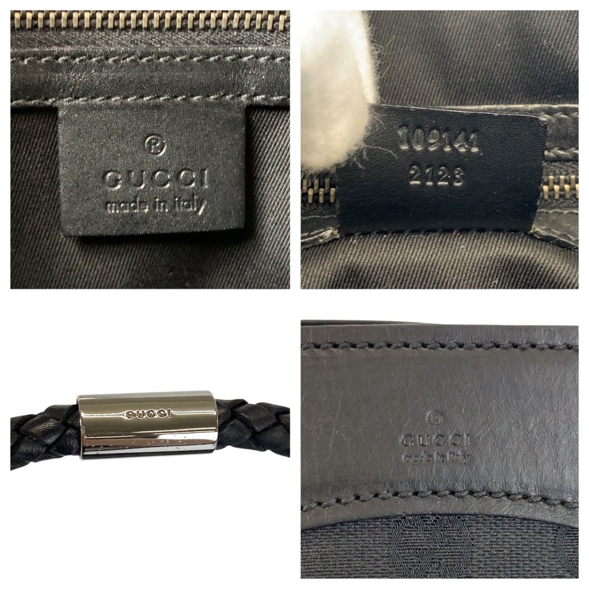 GUCCI グッチ ブラック 黒 GGキャンバス/レザー 109141 トートバッグ 
