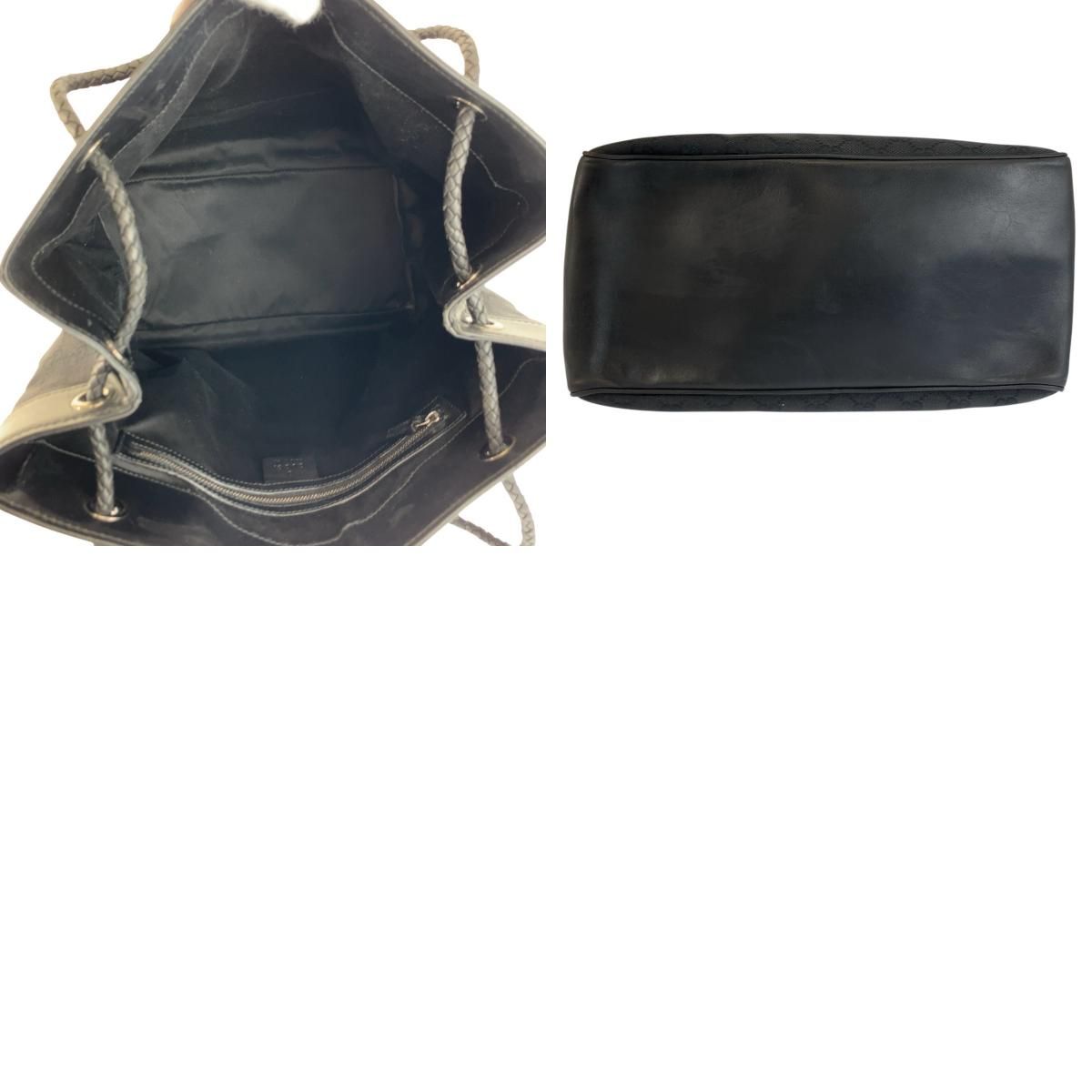 GUCCI グッチ ブラック 黒 GGキャンバス/レザー 109141 トートバッグ 