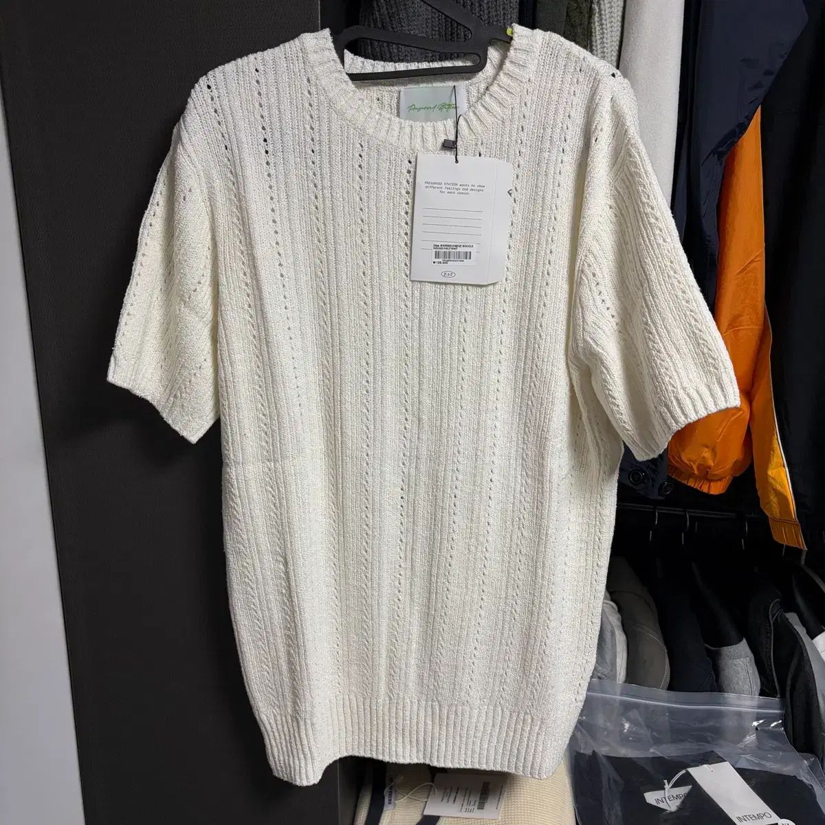 新品(M)フリーザブドステーション ブークレ ラウンド半袖 ニット