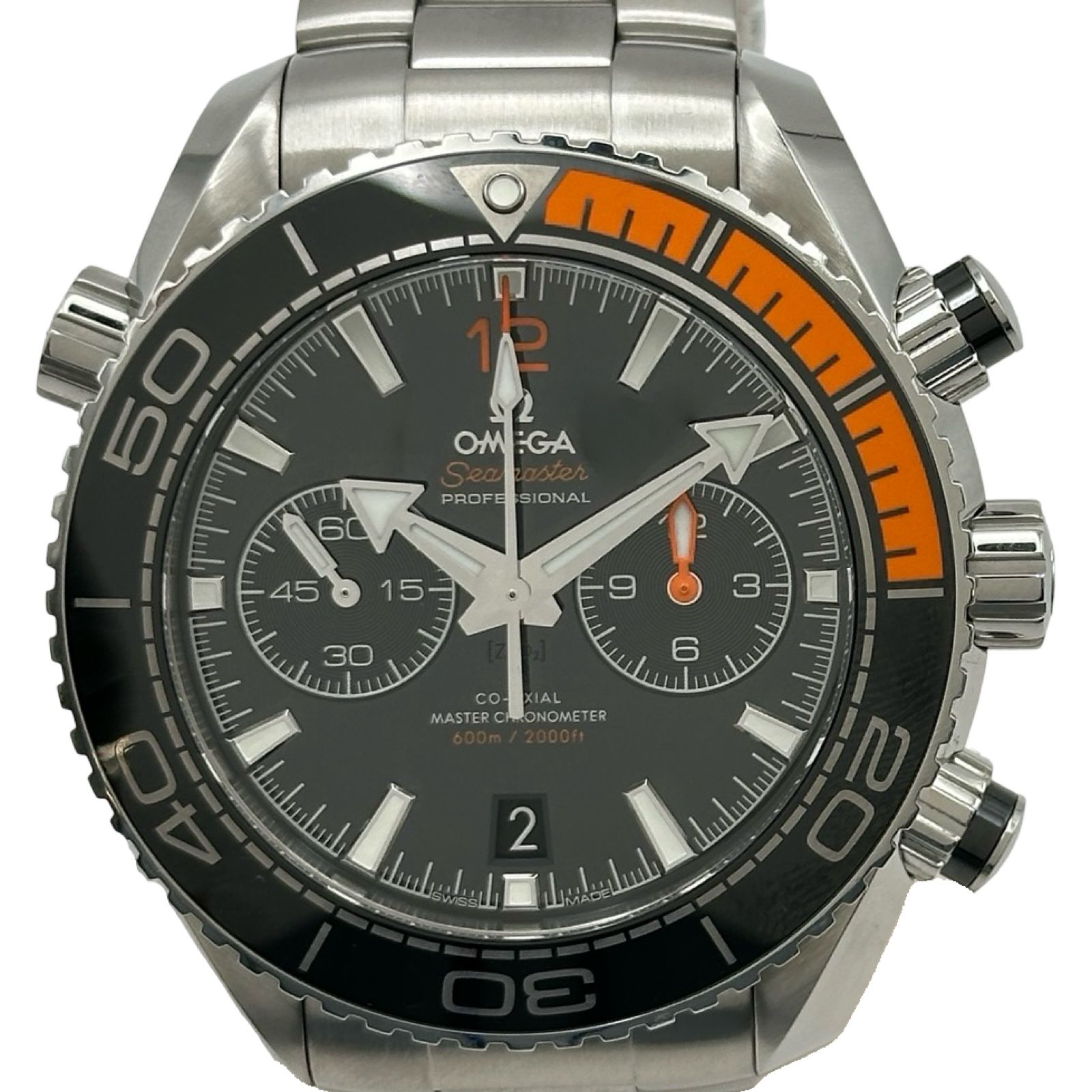 オメガ OMEGA シーマスタープラネットオーシャン600M コーアクシャル マスタークロノメーター クロノグラフ 215.30.46.51.01.002 ブラック ステンレススチール 自動巻き メンズ 腕時計