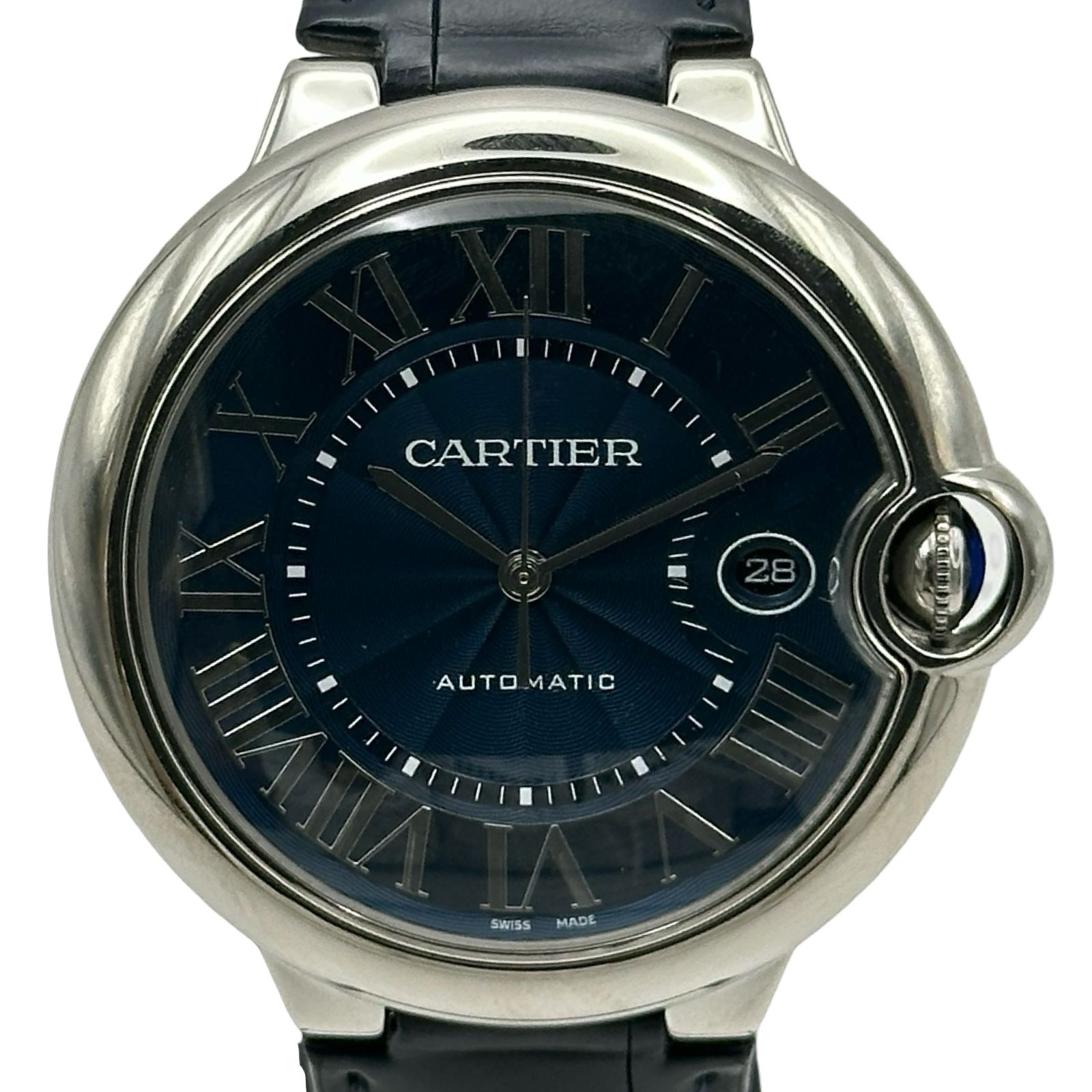 カルティエ Cartier バロンブルー42mm WSBB0025 ブルー ステンレススチール 自動巻き メンズ 腕時計