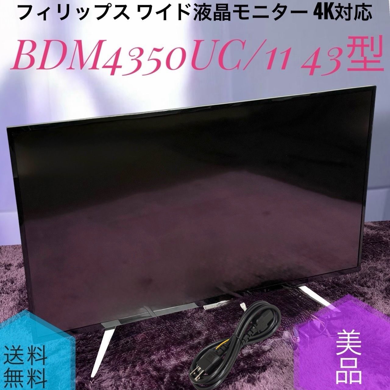 ☆動作品 送料無料 美品 Philips フィリップス BDM4350UC/11 43型 