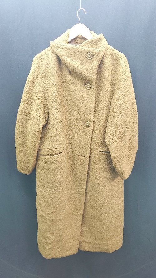 ◇ SLY スライ ビックカラー 無地 ゆったり ダブル 長袖 コート サイズ2 カーキ レディース E 【1309250006688】