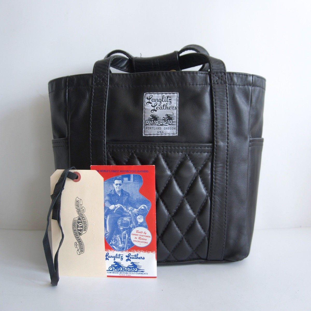 美品】Langlitz Leathers【Small Tote Bag Padded Pocket W/Lining