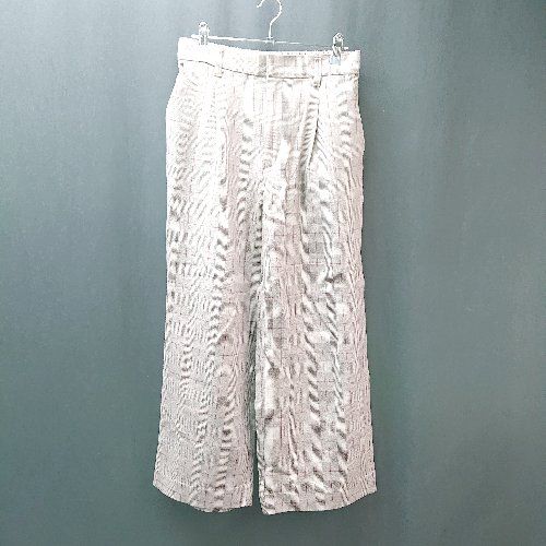 ◇ ◎ ●未使用● ROPE PICNIC チェック柄 バックウエストゴム タック パンツ サイズ40 グレー レディース E 【1309250030584】