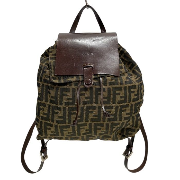 FENDI フェンディ/ズッカ柄ミニリュック/レザー/ブラウン/FB4105