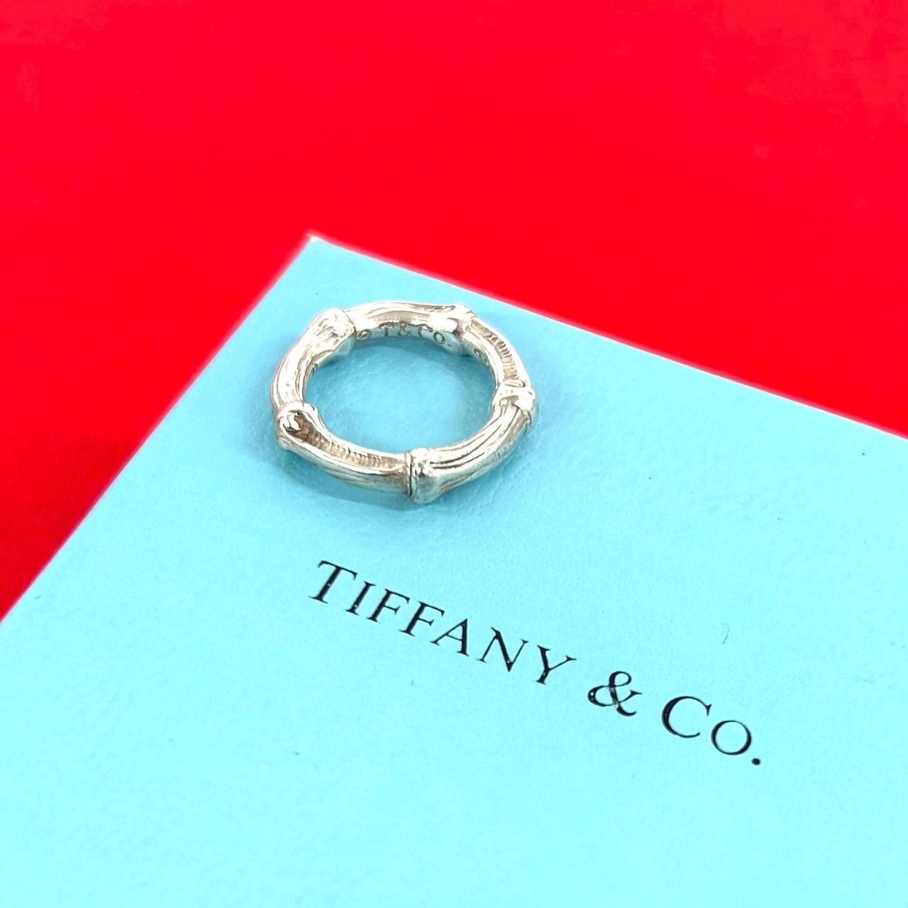 極 美品 TIFFANY&Co. ティファニー バンブー リング シルバー925 指輪 6号 レディース アクセサリー シルバー -0424
