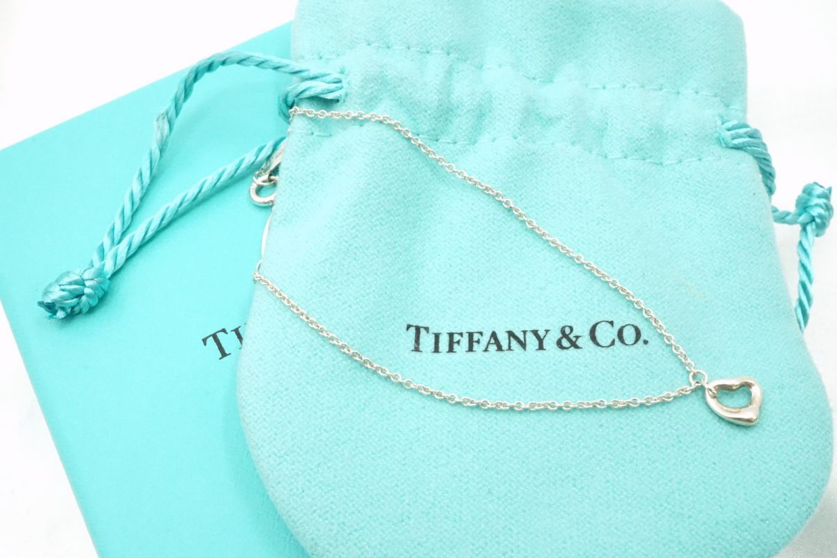 ティファニー ミニミニ オープンハート ブレスレット エルサペレッティ Ag925 銀 シルバー アクセサリー TIFFANY&Co. 6458j