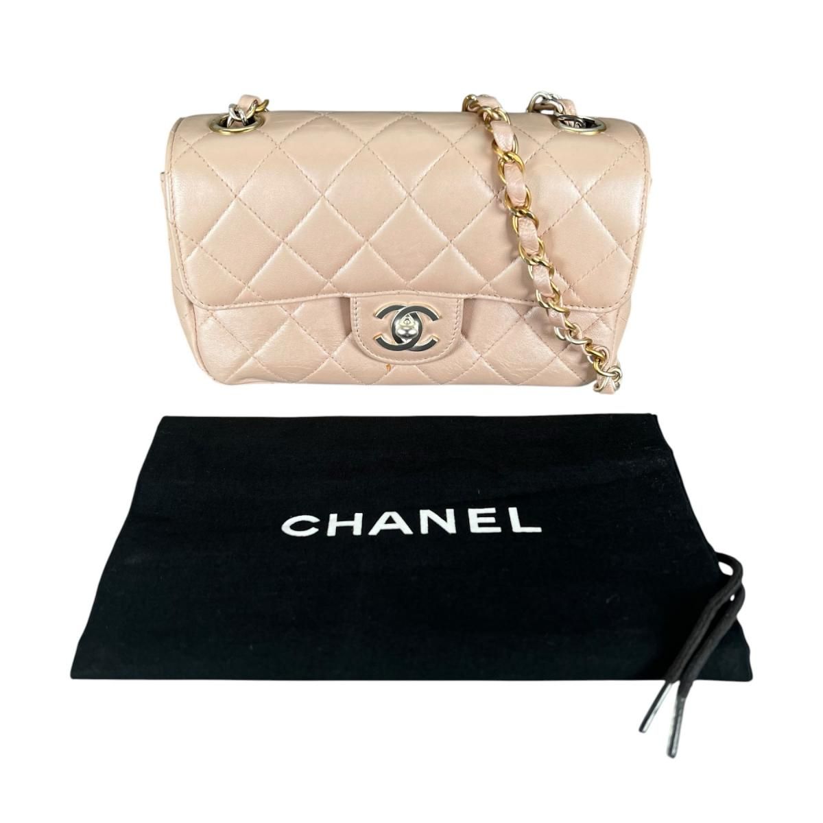 シャネル ラムスキン チェーンウォレット CHANEL19 ショルダーバッグ CHANEL ピンク