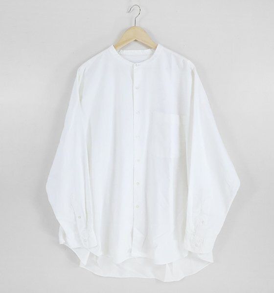 Graphpaper ◇ Oxford Oversized Band Collar Shirt 白 オーバーサイズ