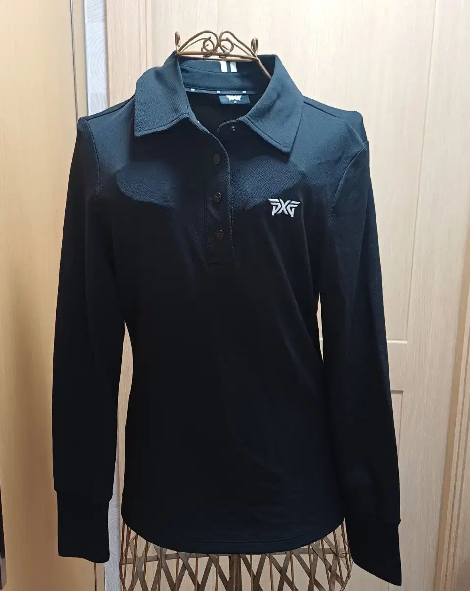 PXG レディース ゴルフウェア ブラック 長袖 カラーTシャツ M