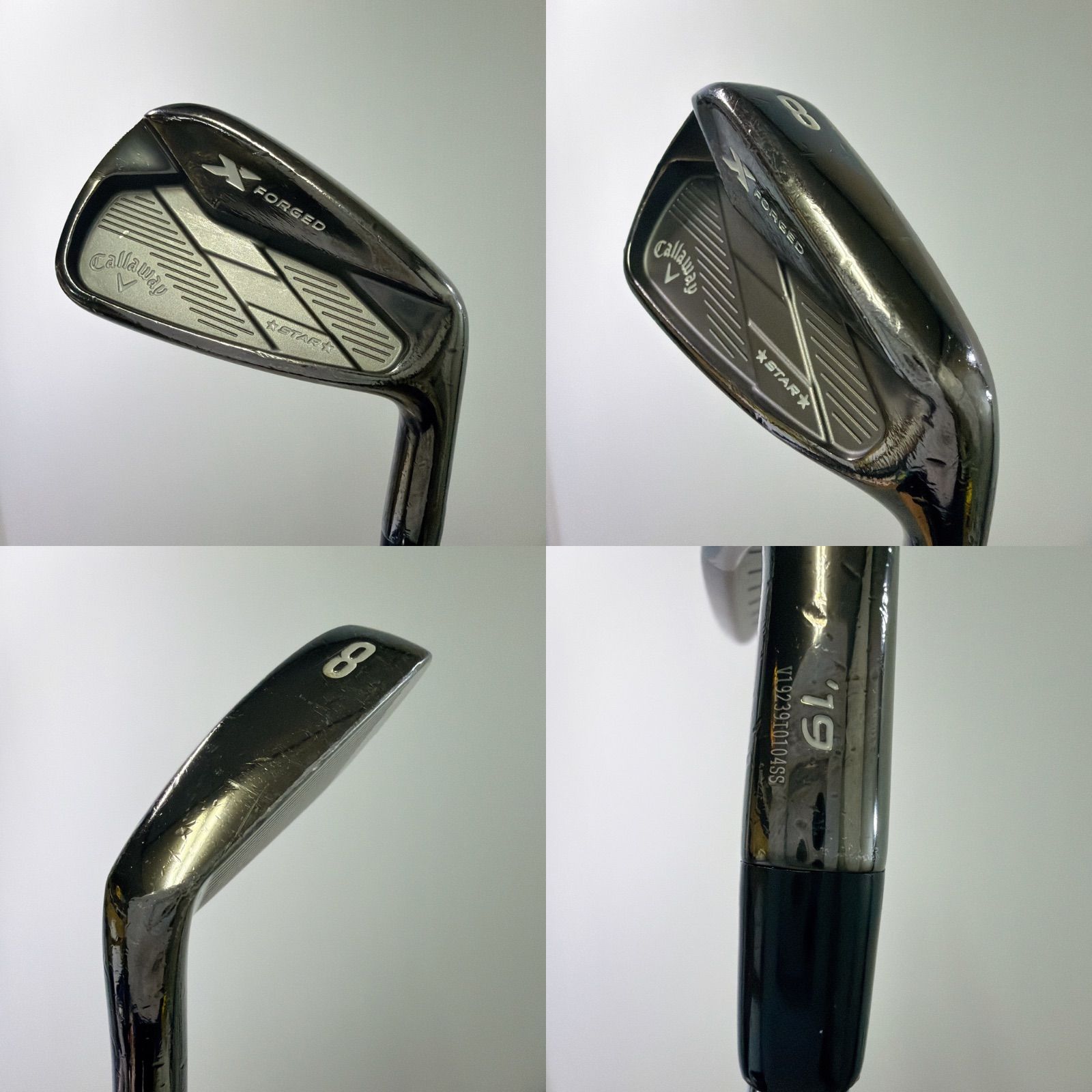 新品グリップ 希少 キャロウェイ X FORGED STAR SMOKE 8番単品アイアン 