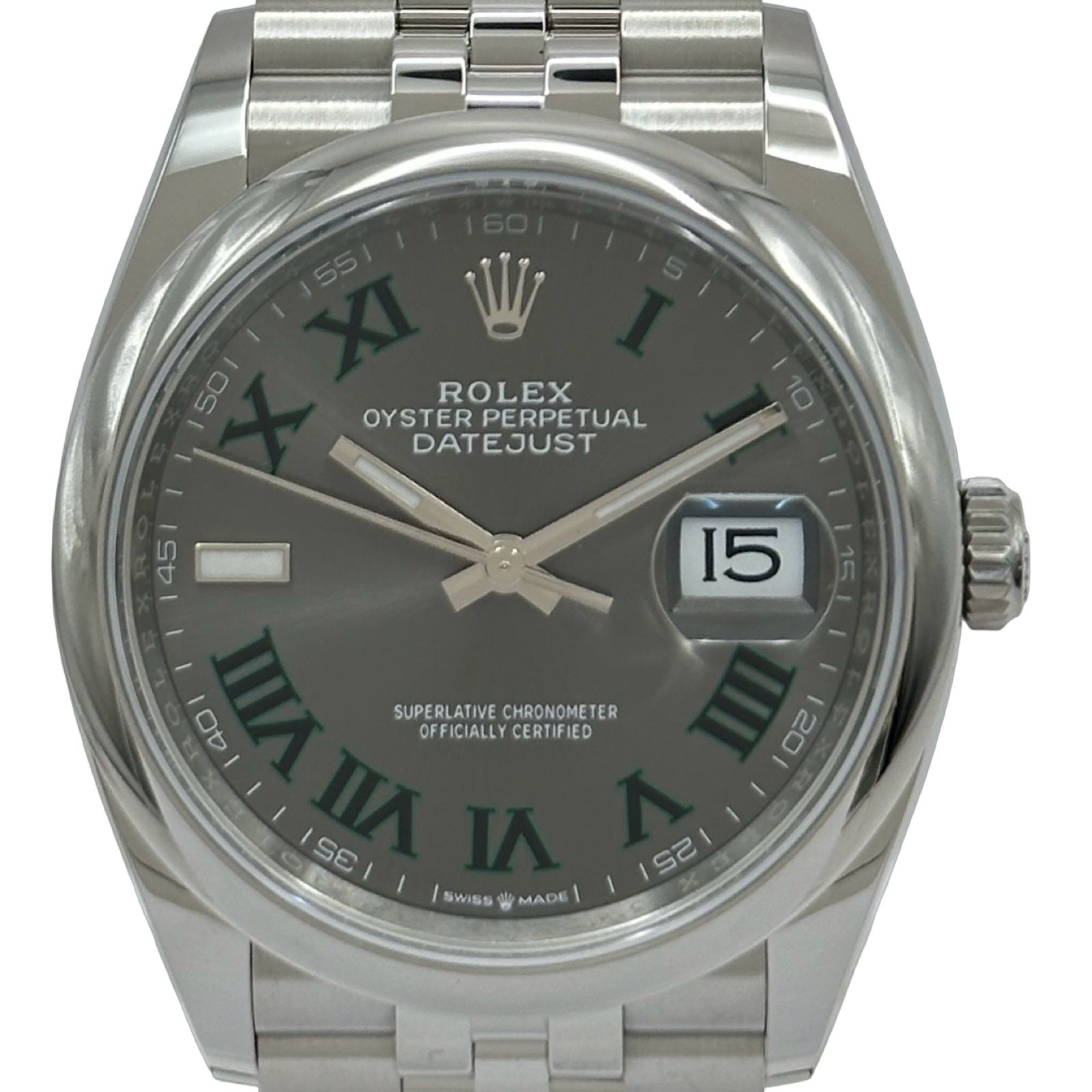 ロレックス ROLEX デイトジャスト36 126200 スレート ステンレススチール 自動巻き メンズ 腕時計