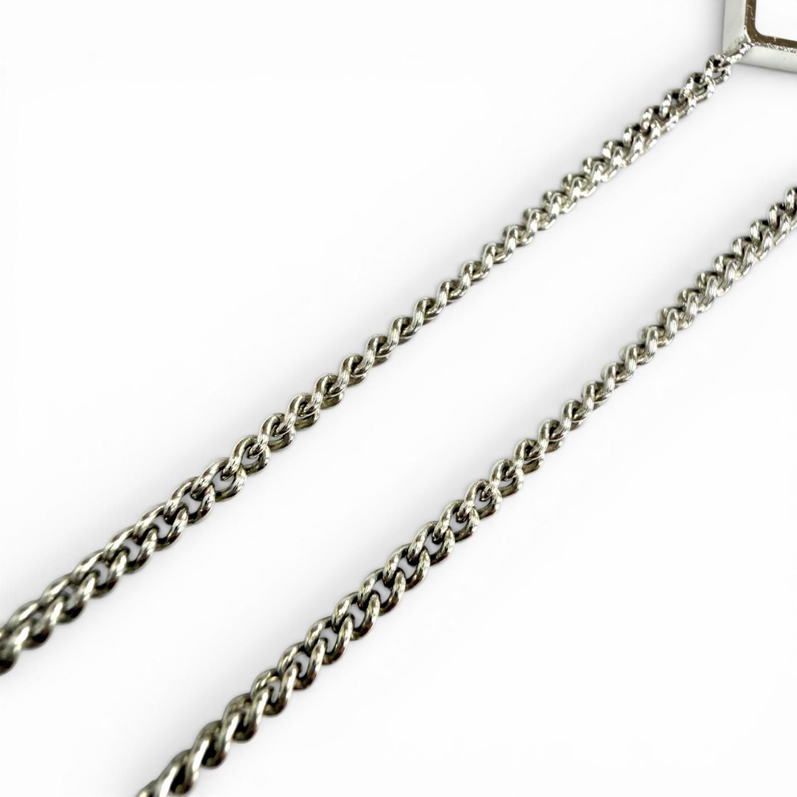 美品◇PRADA プラダ 925 トライアングルロゴ ネックレス アクセサリー 