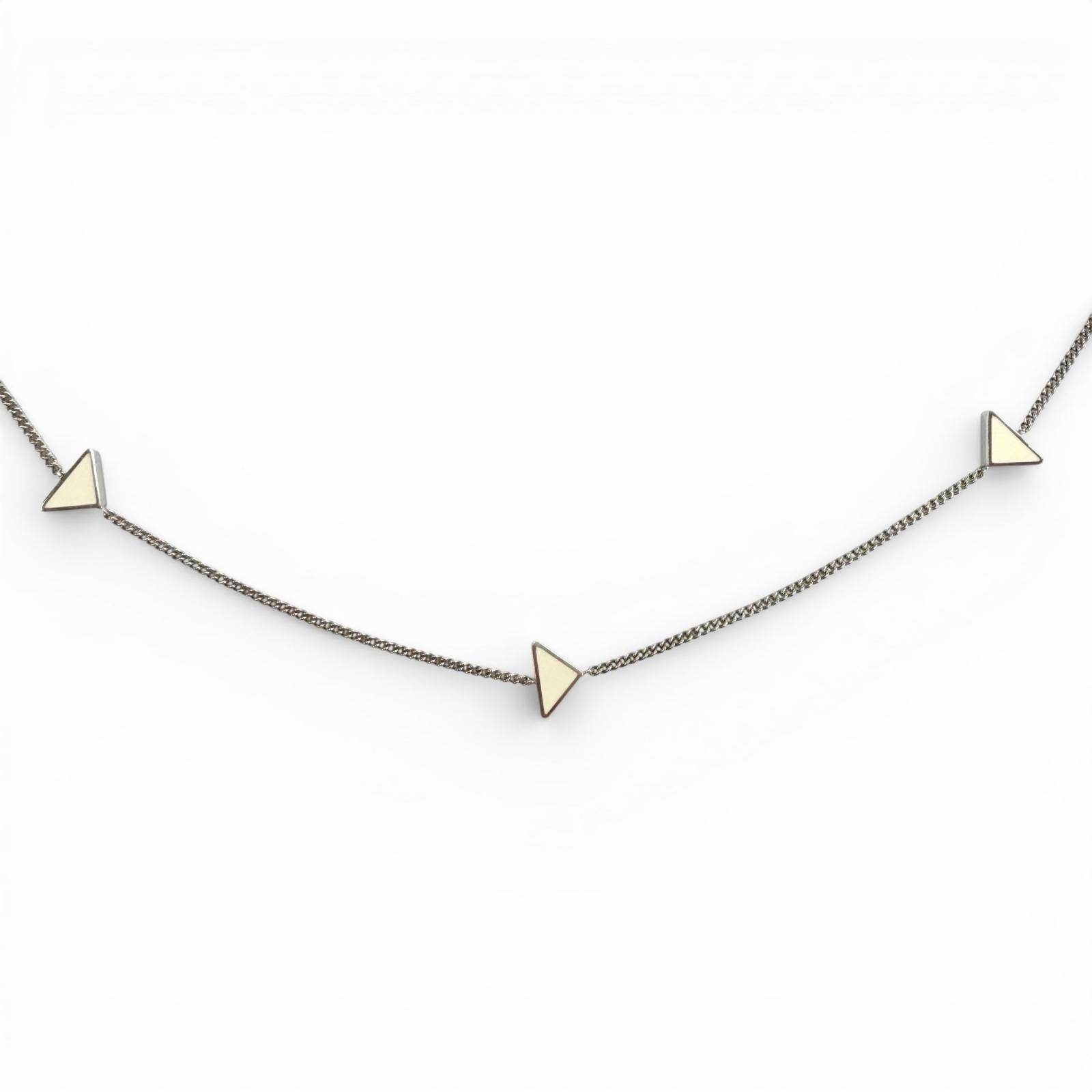 美品◇PRADA プラダ 925 トライアングルロゴ ネックレス アクセサリー 