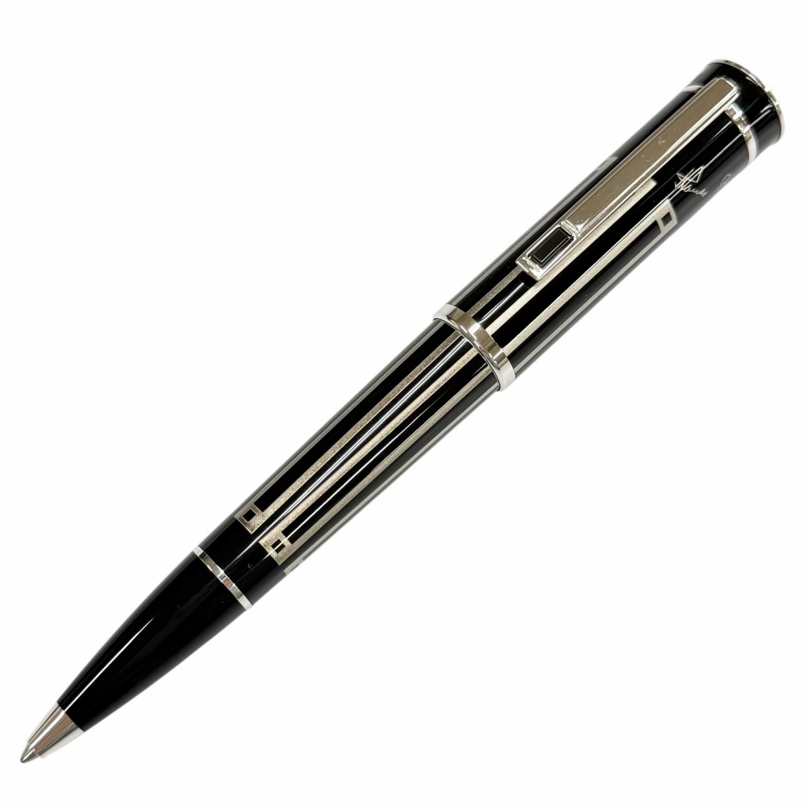 美品△MONTBLANC モンブラン 作家シリーズ2009 トーマス マン Pix 15000本限定 3343/15000 ツイスト式 ボールペン ブラック シルバー ドイツ製 メンズ 筆記確認済み
