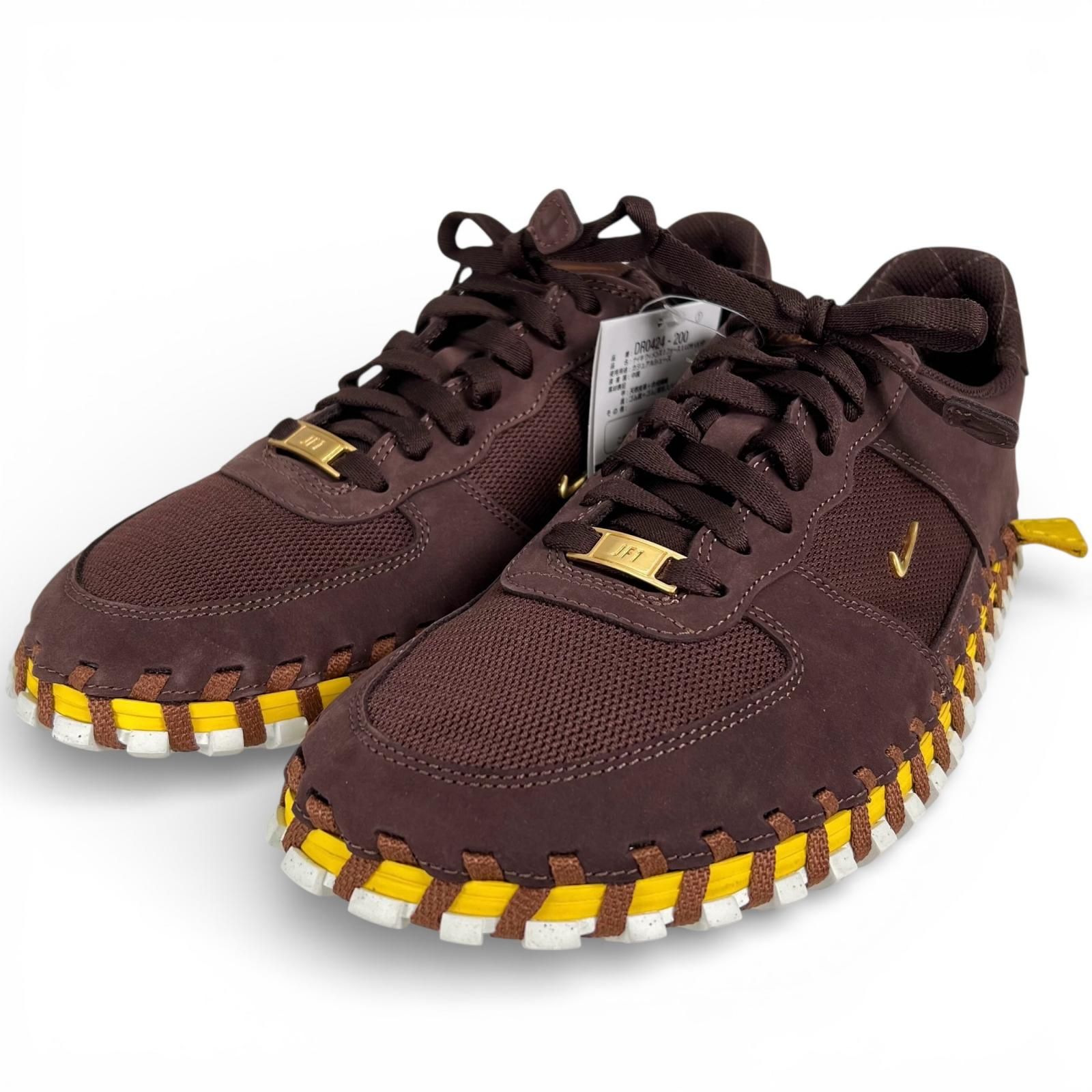 未使用品▲Nike Jacquemus ナイキ ジャックムス  DR0424-200 J FORCE 1 LOW LX SP スニーカー ブラウン イエロー 27.5 箱付き メンズ メンズ 未使用品△Nike Jacquemus ナイキ ジャックムス DR0424-200 J