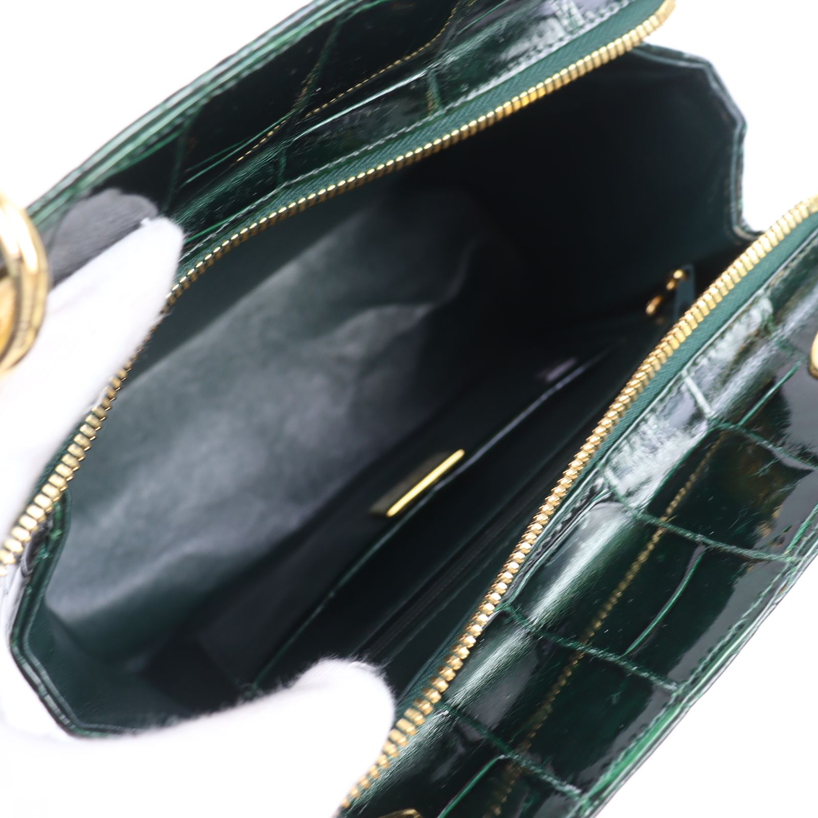 美品△COMTESSE コンテス ヴィンテージ クロコダイル 2WAY 