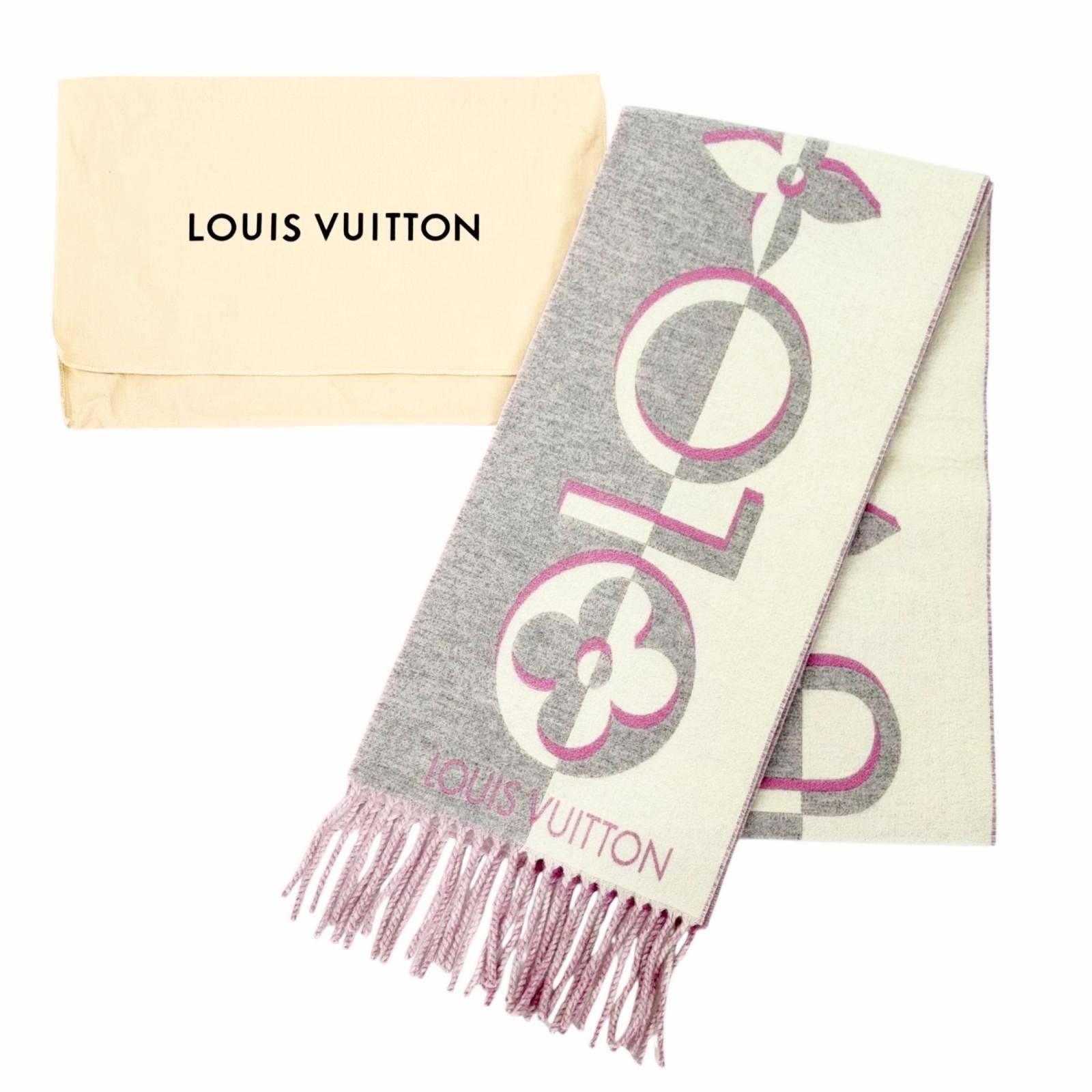 極美品△LOUIS VUITTON ルイヴィトン 2024年製 M93281 マフラー デュオ