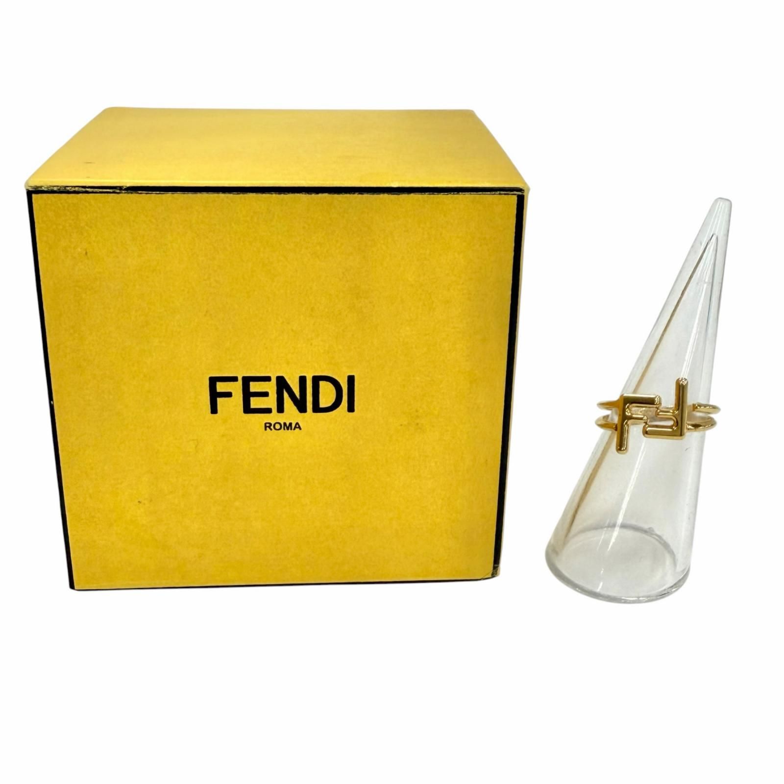 美品◇FENDI フェンディ FFリング ズッカ 2連 リング・指輪 
