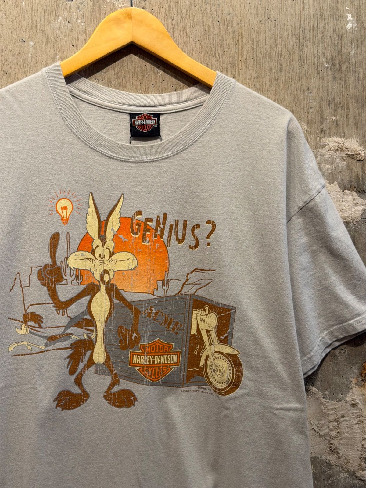 【 HARLEY-DAVIDSON × Looney Tunes 】 ハーレー・ダビッドソン　ルーニー・テューンズ　半袖 Tシャツ　両面プリント　バイク　Wile E. Coyote ワイリー・E・コヨーテ　Road Runner ロードランナー 《 XL 》 9,556円