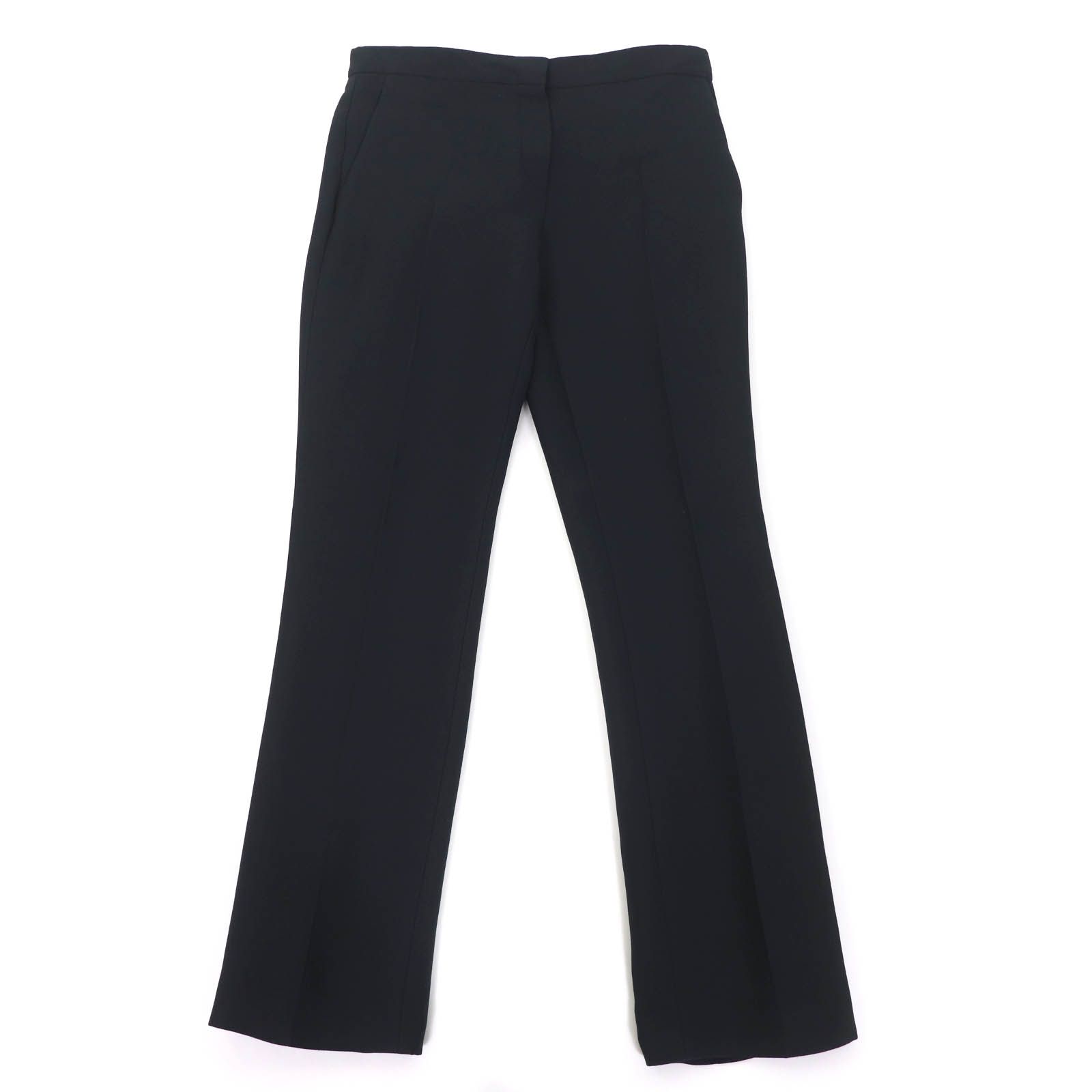 極美品☆Christian Dior クリスチャンディオール 8E21405A1166 ウール カシミヤ センタープレス パンツ ブラック 40 イタリア製 正規品 レディース
