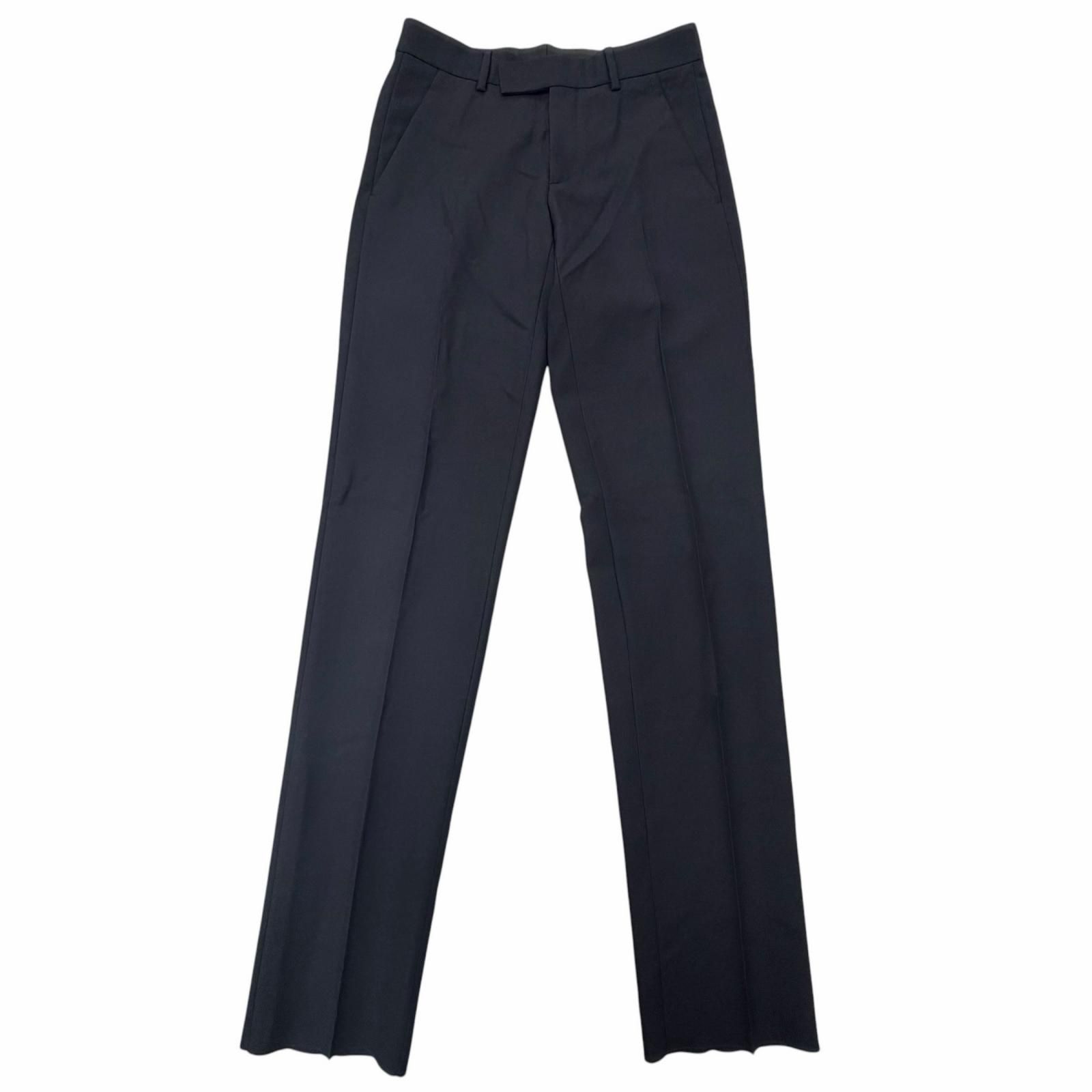 未使用品□DIOR ディオール オム 013C120A4441 ウール モヘア シングル スラックス トラウザーズパンツ ネイビー 44 イタリア製 正規品 メンズ