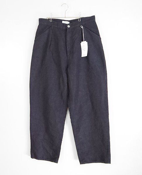 26SS* STILL BY HAND ◆美品 Hemp Mixed Denim Pants テーパード デニムパンツ サイズ48 ネイビー ジーンズ スティルバイハンド ◆MU23