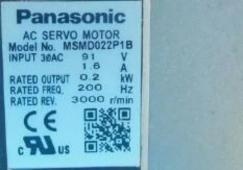 新品 PANASONIC/パナソニック サーボモーターMSMD022P1B 【6ヶ月保証】