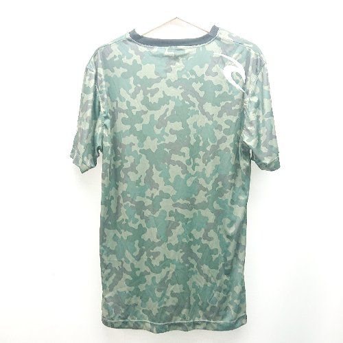 ◇ RIP CURL 迷彩柄 ミリタリー カジュアル ラウンドネック 半袖 Tシャツ サイズXL グリーン メンズ E 【1310050017507】