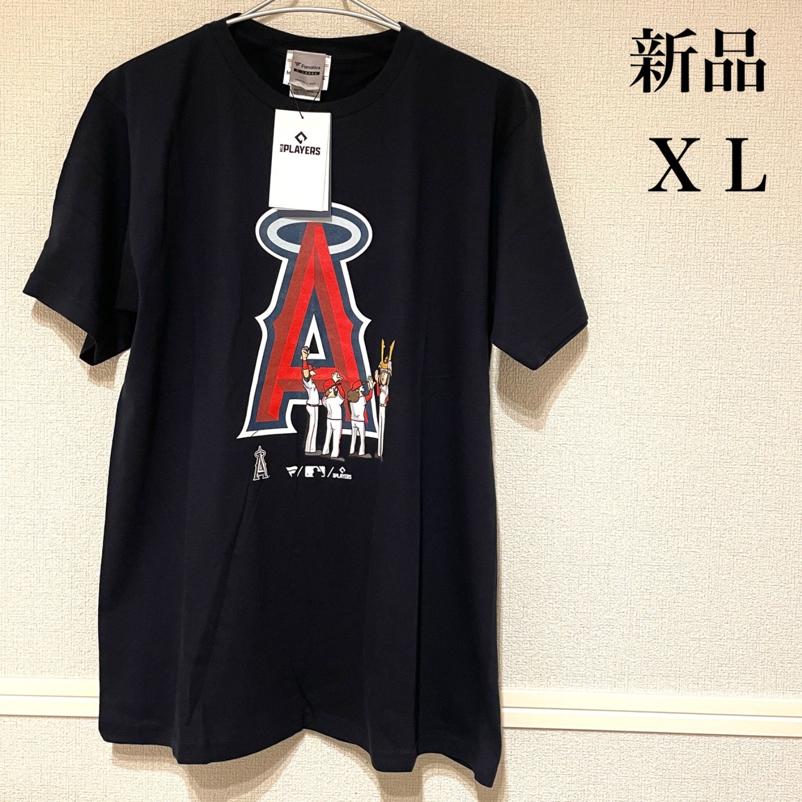 新品】エンゼルス 大谷翔平 Tシャツ XL 兜 カブト ファナティクス 