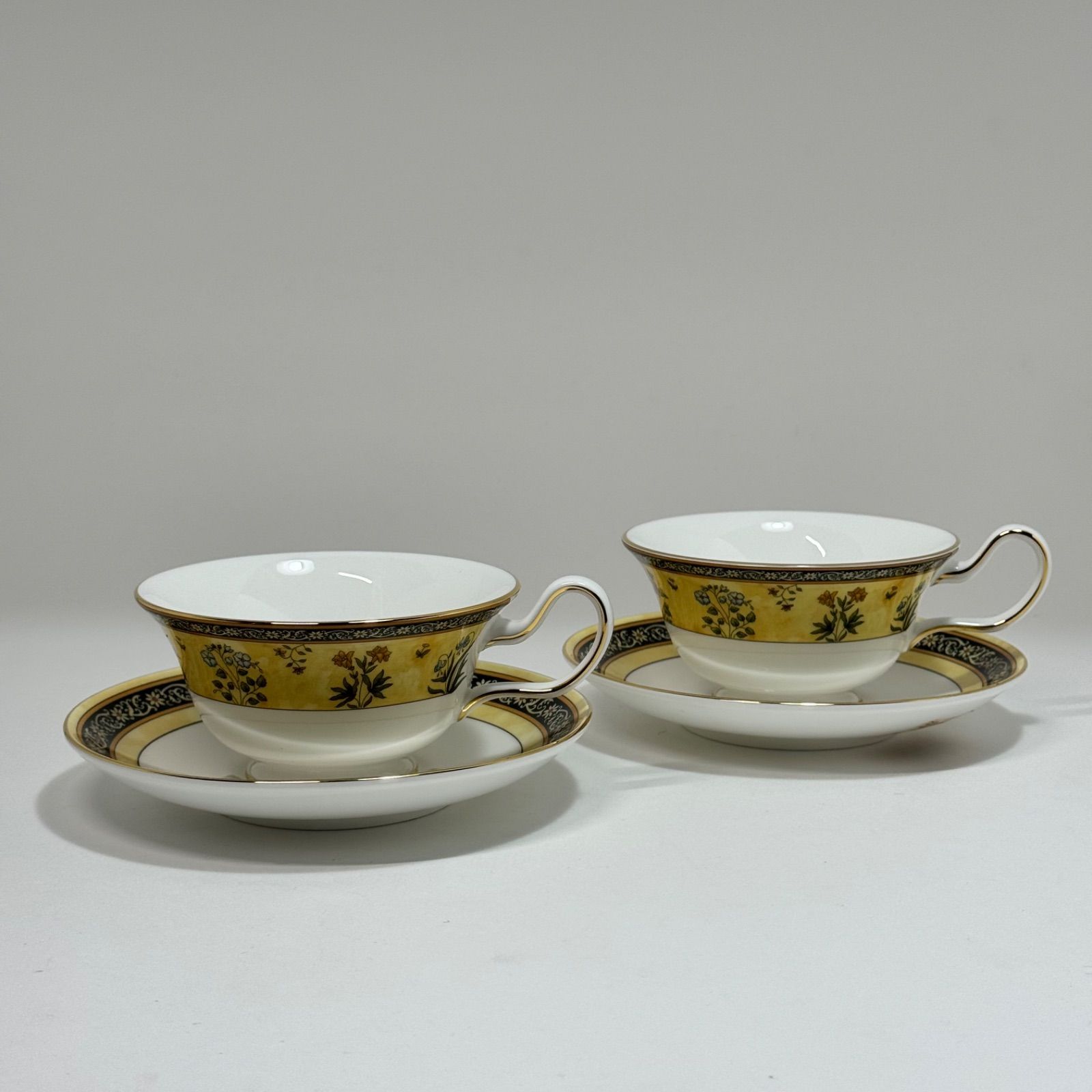 WEDGWOOD ウェッジウッド「インディア」カップ＆ソーサー(ピオニー) 2客セット 未使用品！