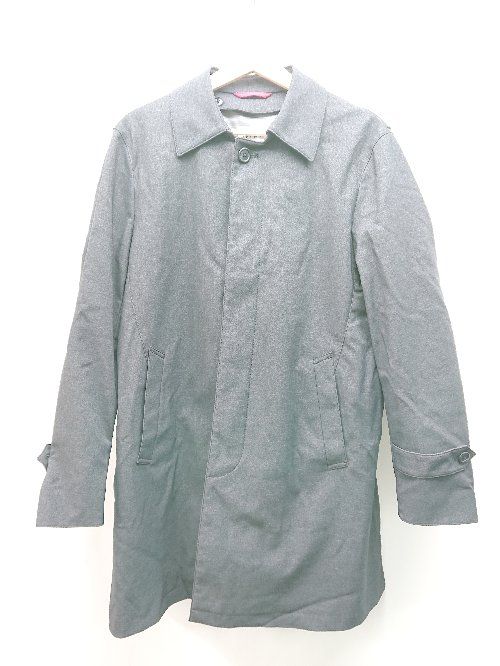 ◇ ◎ LES MUSE バックスリット フロントボタン カジュアル 長袖 ステンカラーコート サイズM ブラック レディース E 【1310050031268】