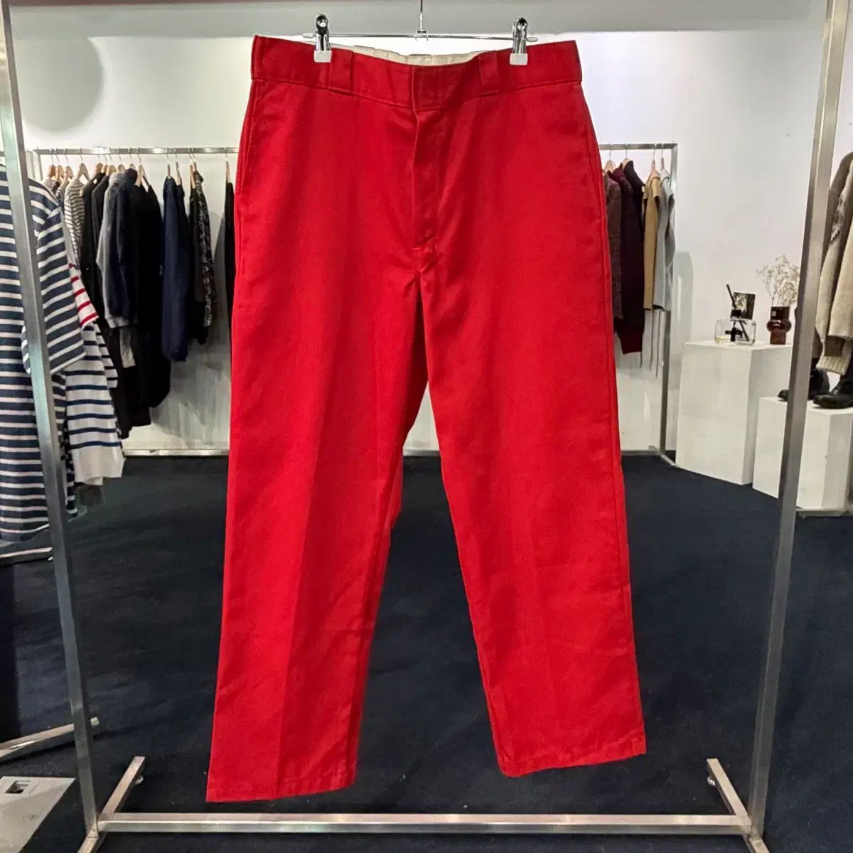 36 ディッキーズ チノパンツ コットン パンツ レッド