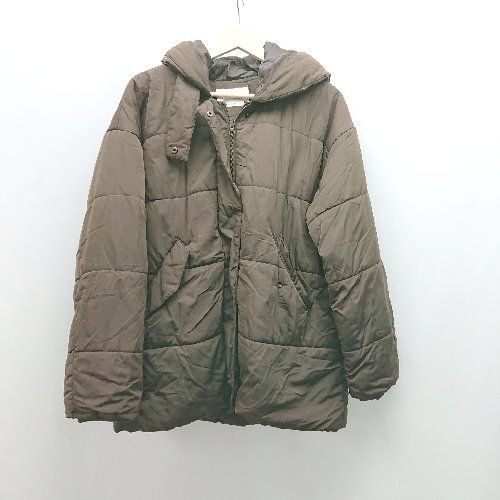 ■ who'swho chico ジップアップ 中綿ジャケット アウター 冬もの 長袖 ブルゾン サイズFREE ブラウン レディース E 【1310050039844】