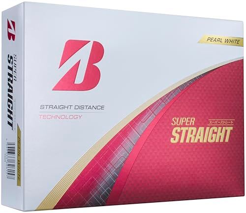 【新品】BRIDGESTONE(ブリヂストン)ゴルフボール SUPER STRAIGHT 2025年モデル 12球入 パールホワイト T5GX 7d014567