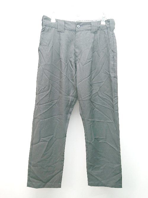 ◇ HALHAM ハルハム フロントファスナー 無地 シンプル 大人 テーパードパンツ サイズL ブラック レディース E 【1310050041908】