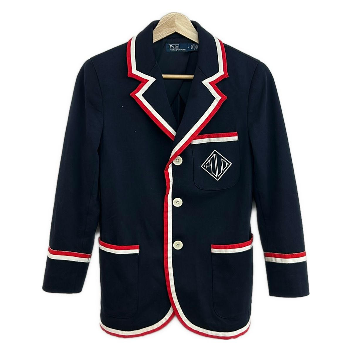 POLObyRalphLauren(ポロラルフローレン) ジャケット サイズ4 S レディース美品 - ダークネイビー×白×レッド 長袖/春/秋