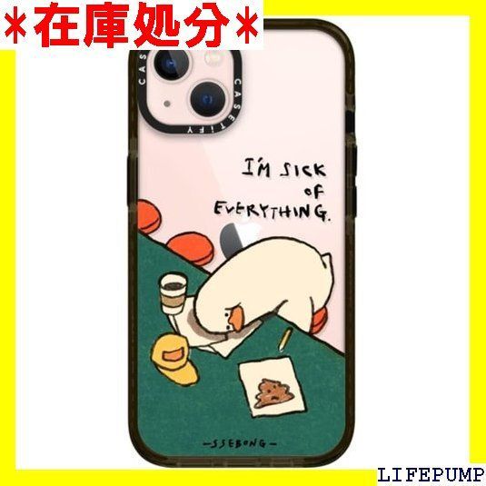 CASETiFY インパクトケース iPhone 13 - Im sick of everything - クリア ブラック 606