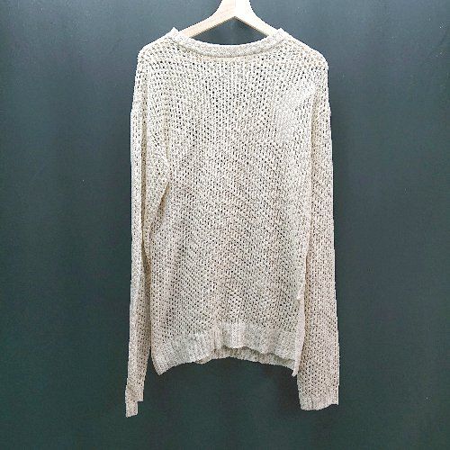 ◇ ◎ ●未使用● selectmoca クルーネック プルオーバー メッシュ レイヤード 長袖 ニット サイズM ベージュ レディース E 【1310130011289】